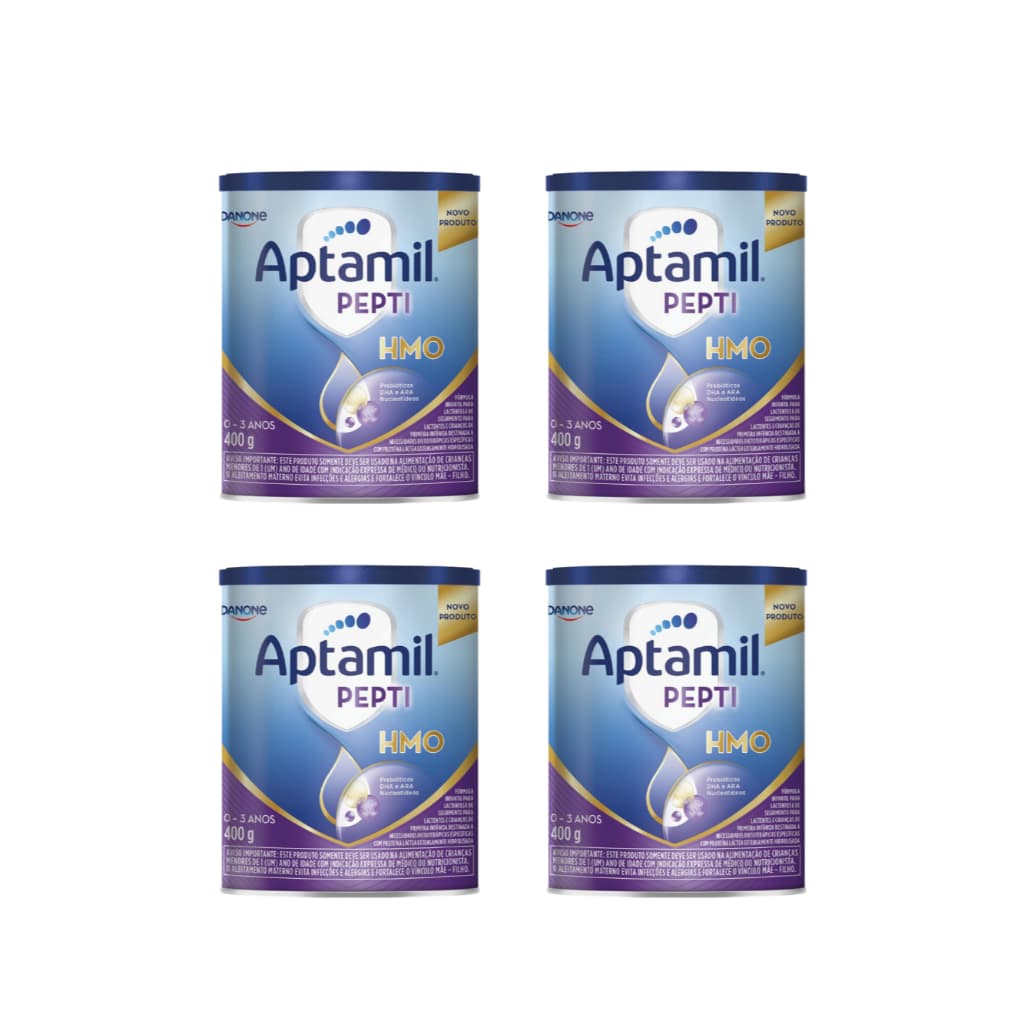Kit 4un Fórmula Infantil Danone Aptamil Proexpert Pepti 400g ROTULO NOVO ENVIO IMEDIATO NOTA FISCAL