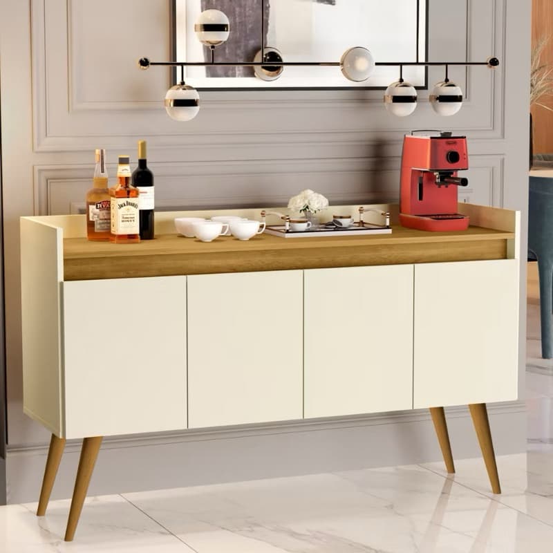 Aparador Buffet Sala Armário Rack Hall de Entrada 2,3,4 Portas Luxo - Várias Cores - JM Mais Móveis
