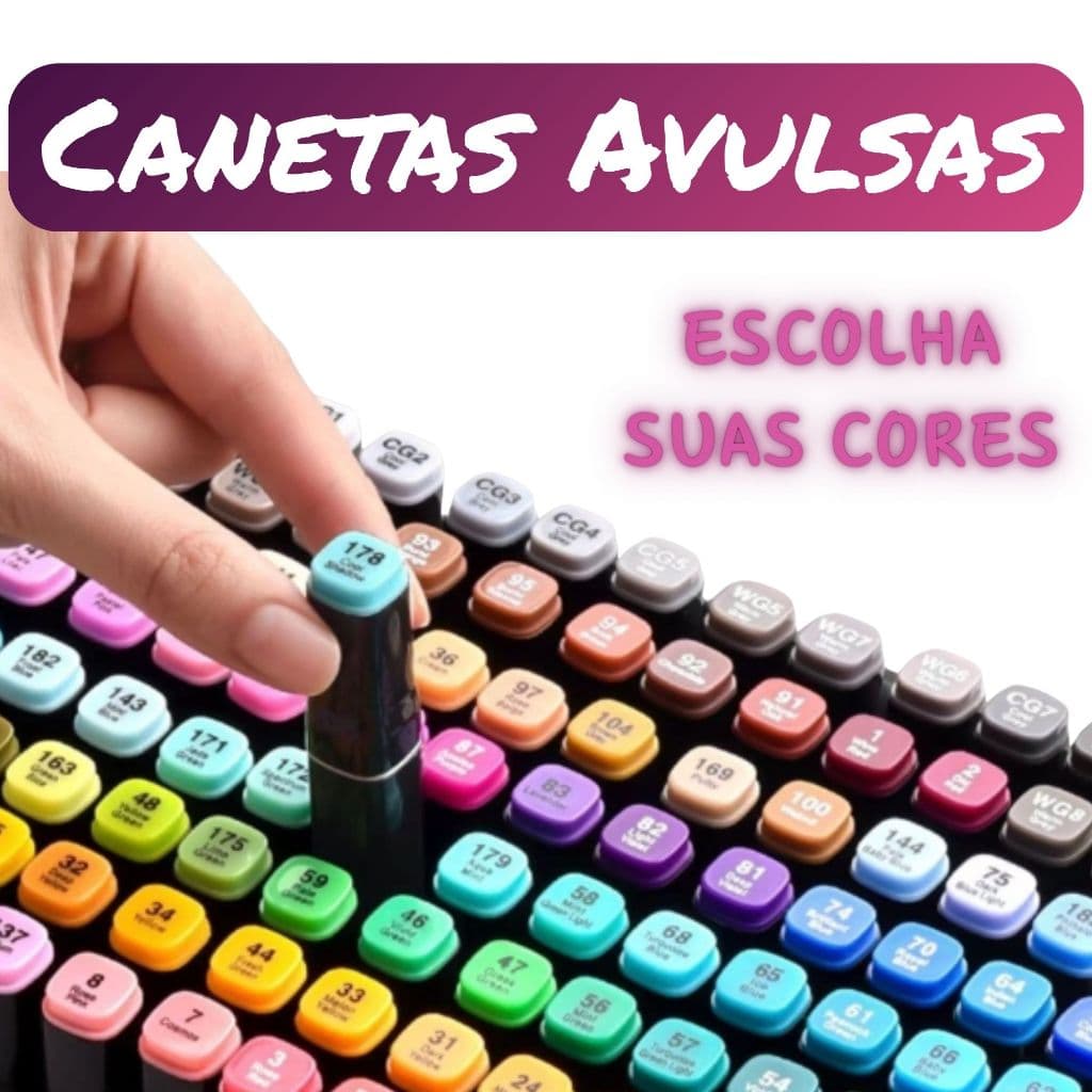 Caneta Marcadora Touch AVULSA - Ponta Dupla - Ideal para Livros de Colorir