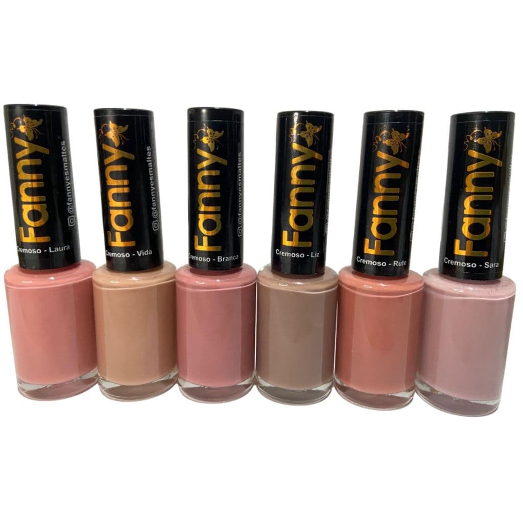 FANNY ESMALTES 6 UNIDADES COLEÇÃO NOVO NUDE