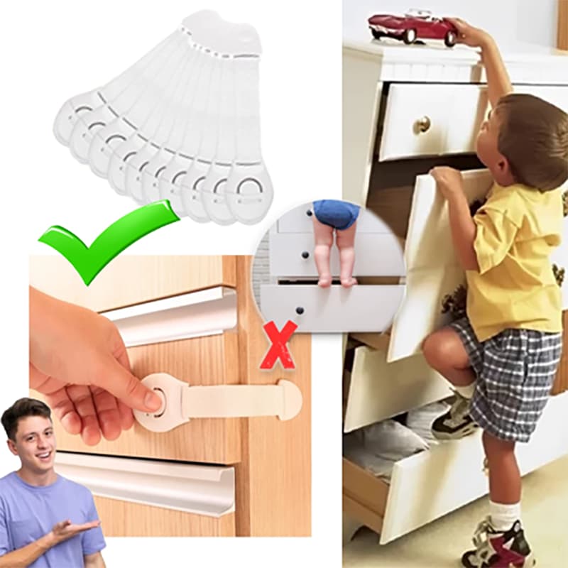 Kit 10 Und Trava Gaveta Armario Segurança Protetor Protecao Bebe