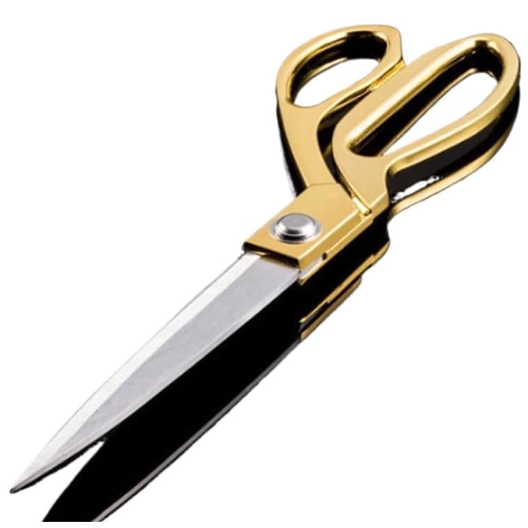 Tesoura Uso profissional dourada para costureira - Tesoura Tapeceiro Forjada Alfaiate Crina