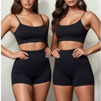 Conjunto Academia Feminino Short e Top Cintura Alta PROMOÇÃO