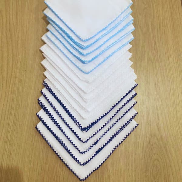 Kit 15 Paninhos de Boca Para Bebê Tecido 100% Algodão Babete Macia Absorvente Fralda Quadriculada