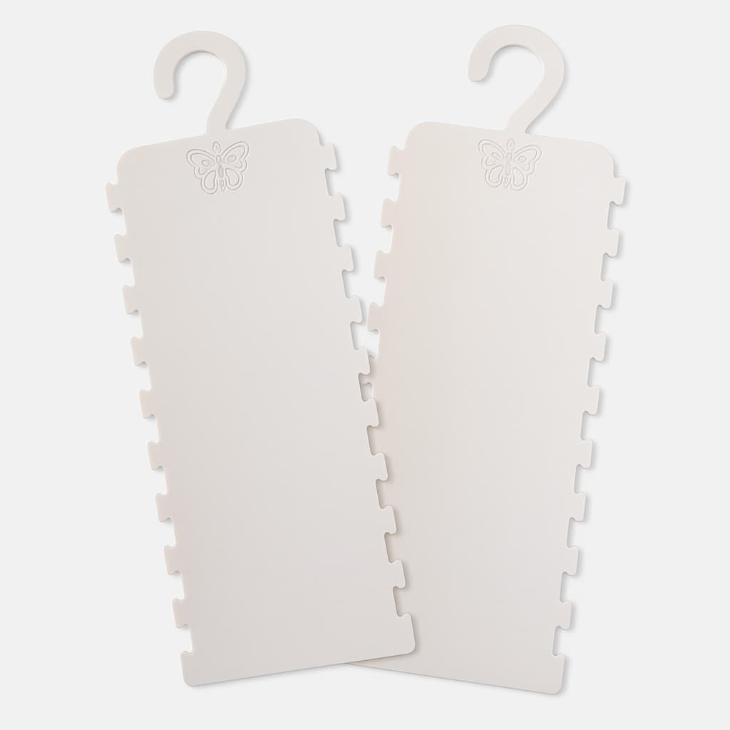 Kit 2 Cabide Porta Faixa Bebê Organizador de Laços e Tiaras em MDF Branco com Gancho Removível!