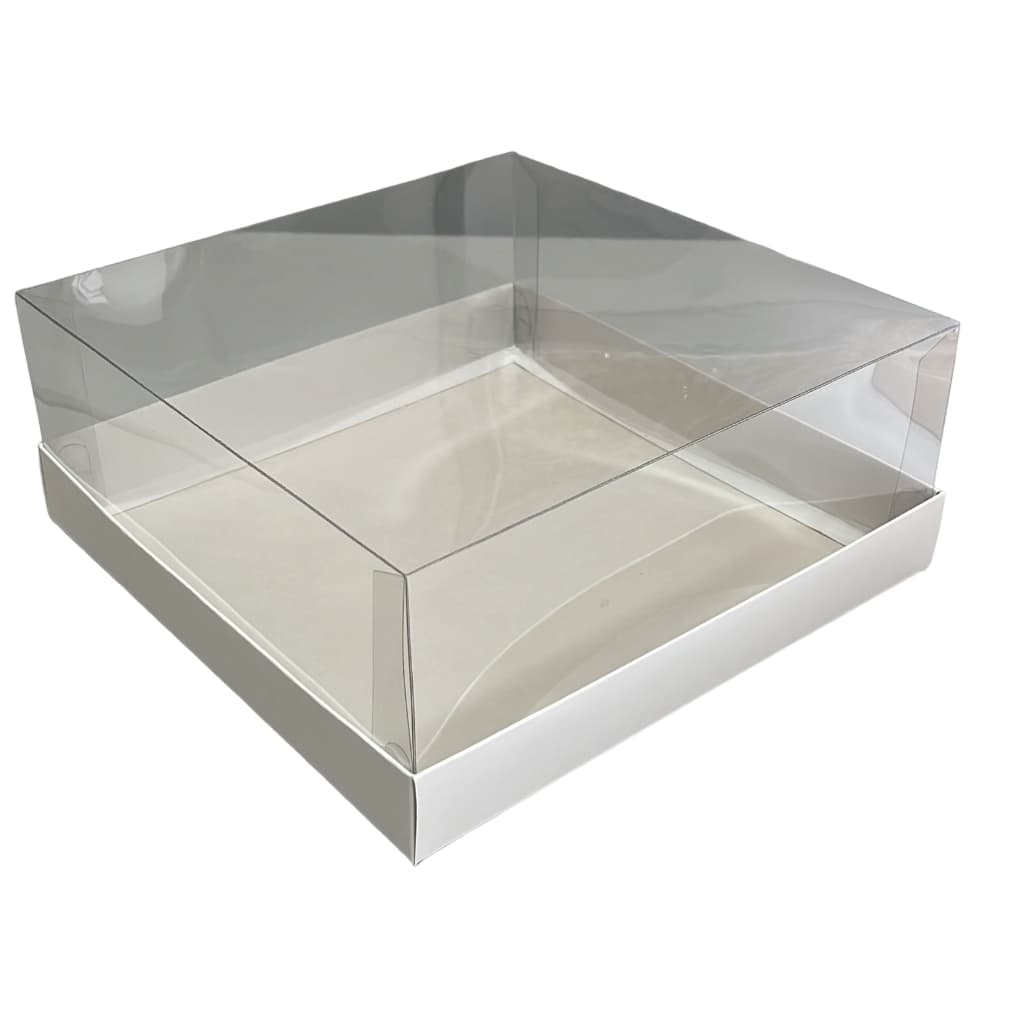 10 UNI - CAIXA BOLO  25X25X10 CM TAMPA ACETATO