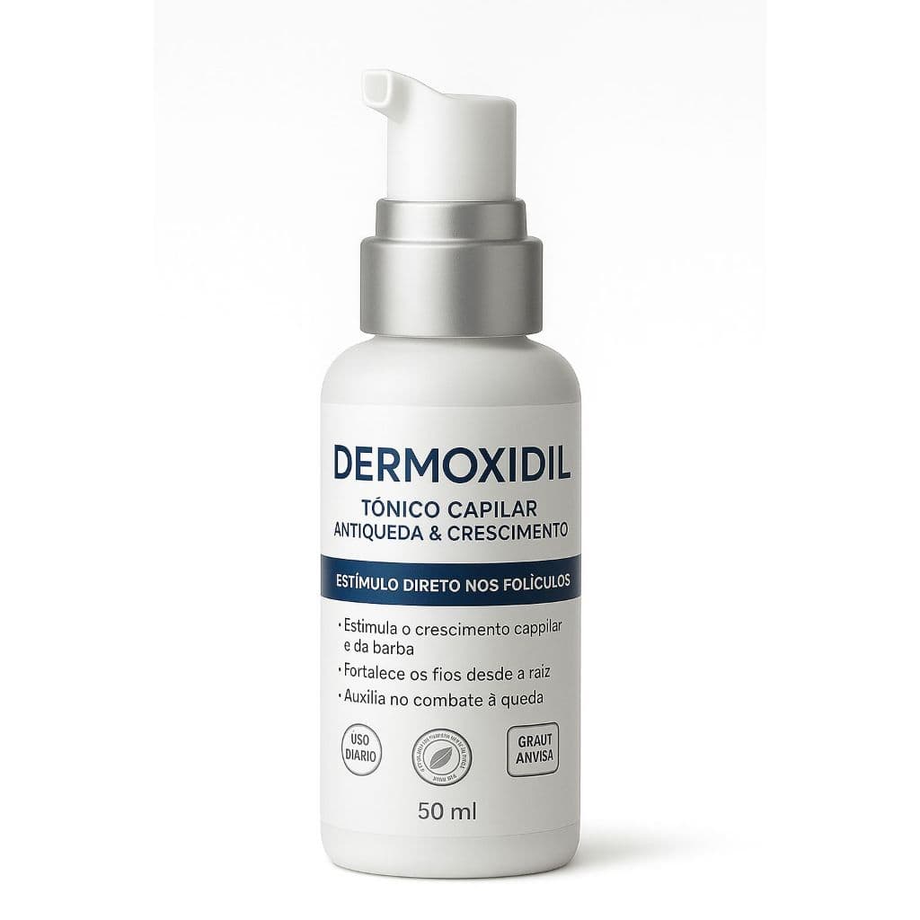 Tônico Dermoxidil Crescimento Barba e Cabelo Blend Mousse Antiqueda Preenche Falhas 50 ml Minox