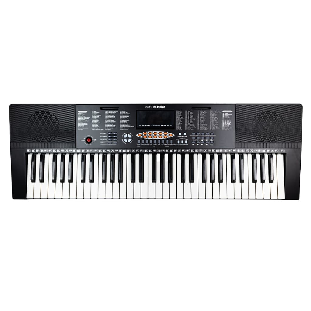 TECLADO MUSICAL 300 TIMBRES E RITMOS, PRETO, MOD: M-T1280