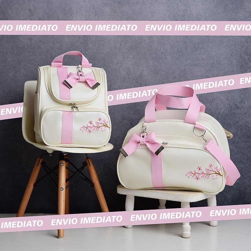 Bolsa Maternidade Menino Menina Kit 2 Peças Mochila 2 Em 1 Conjunto Mamãe Bebê Bolsas