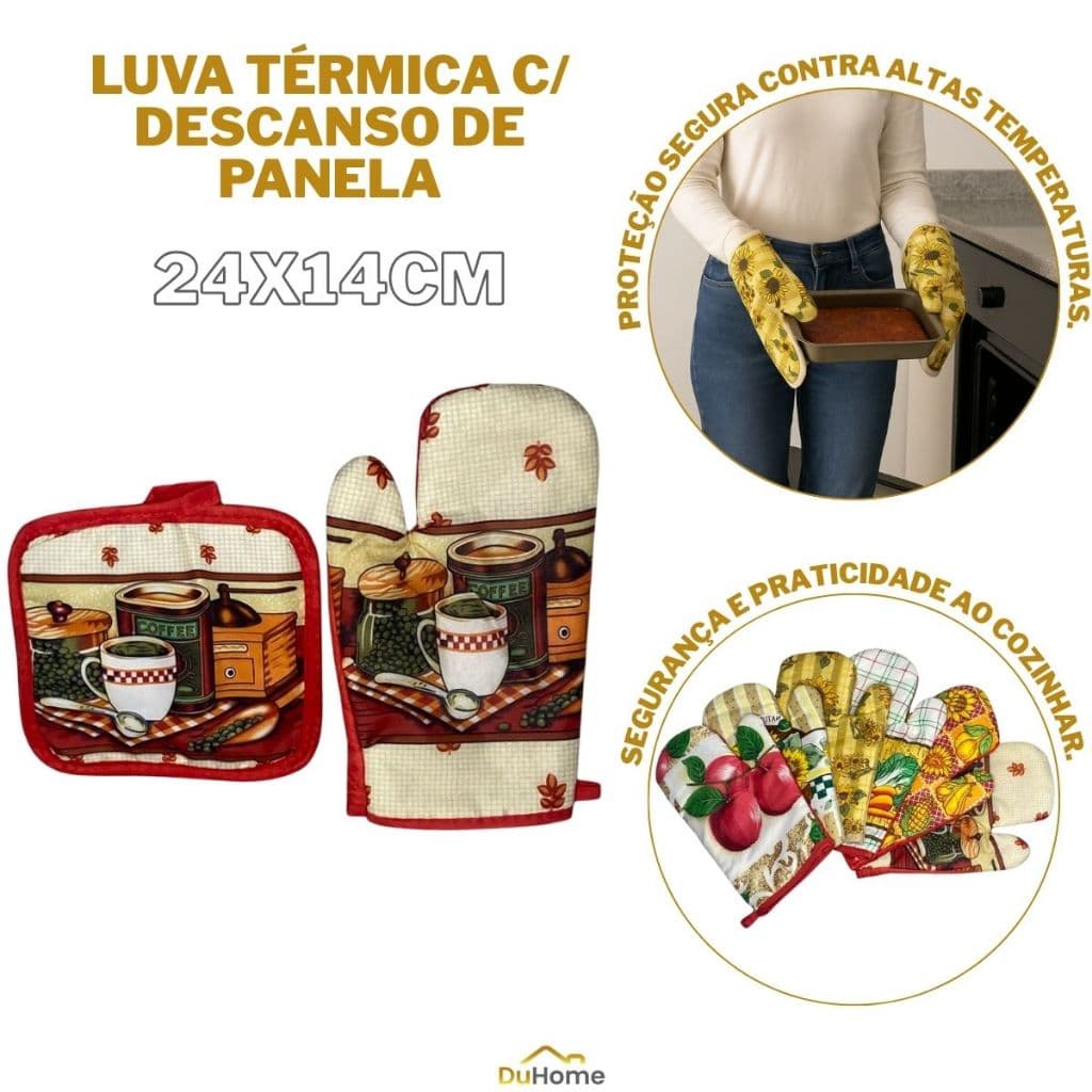 2 Peças Luva Térmica Pegador Panela Quente Cozinha Descanso Forno Segurança Utensilio Doméstico