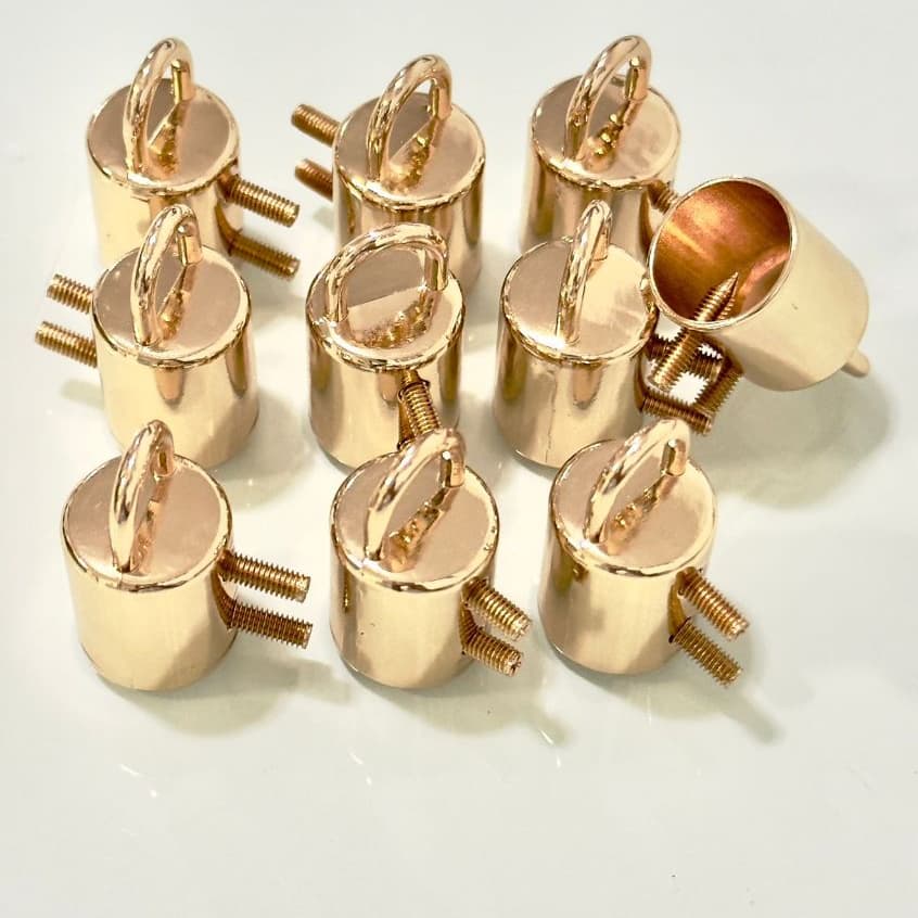 Ponteira Cabeça Tassel Com 2 Parafusos - Kit 10 Unidades - 30x16mm