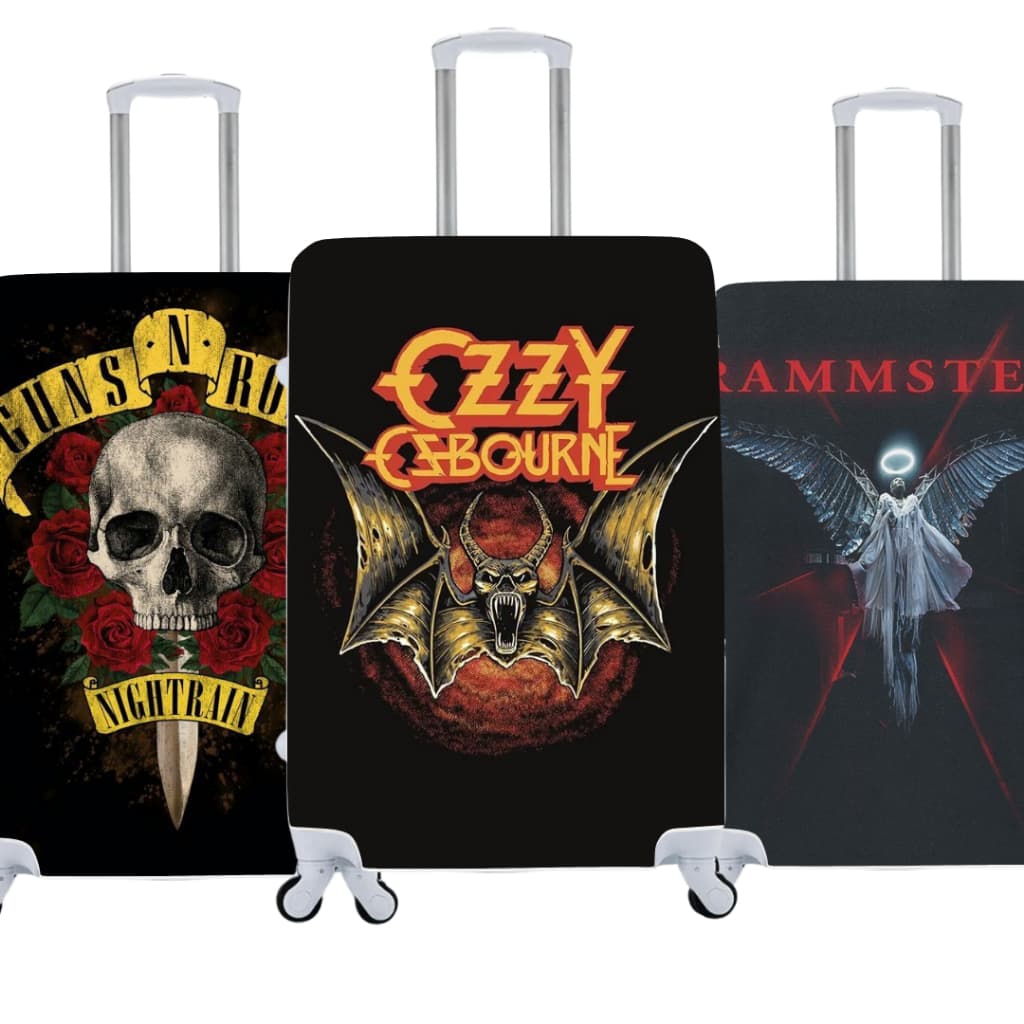 Capa De Mala Personalizada Rock Viagens Bagagens 03