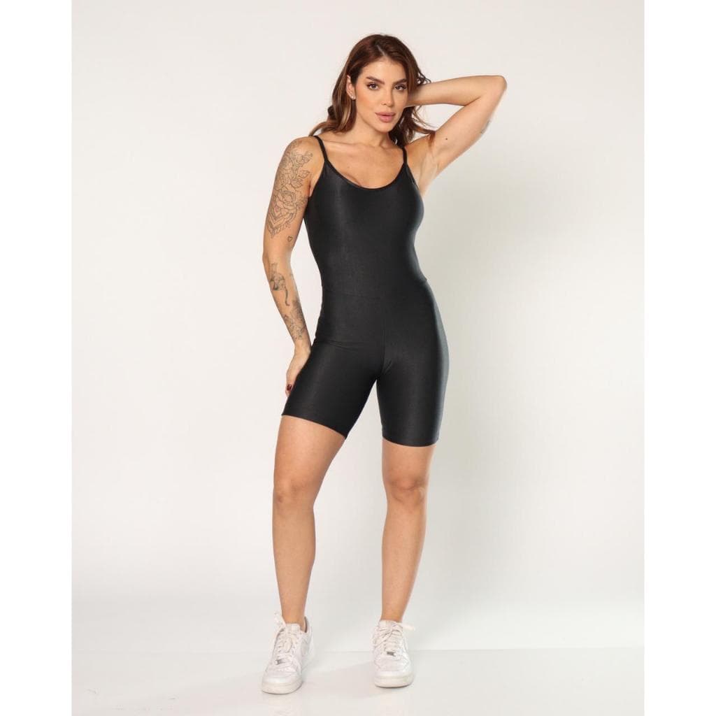 Macaquinho Melina Fitness Feminino Alça Fina Justo Treino Corrida Academia CVL