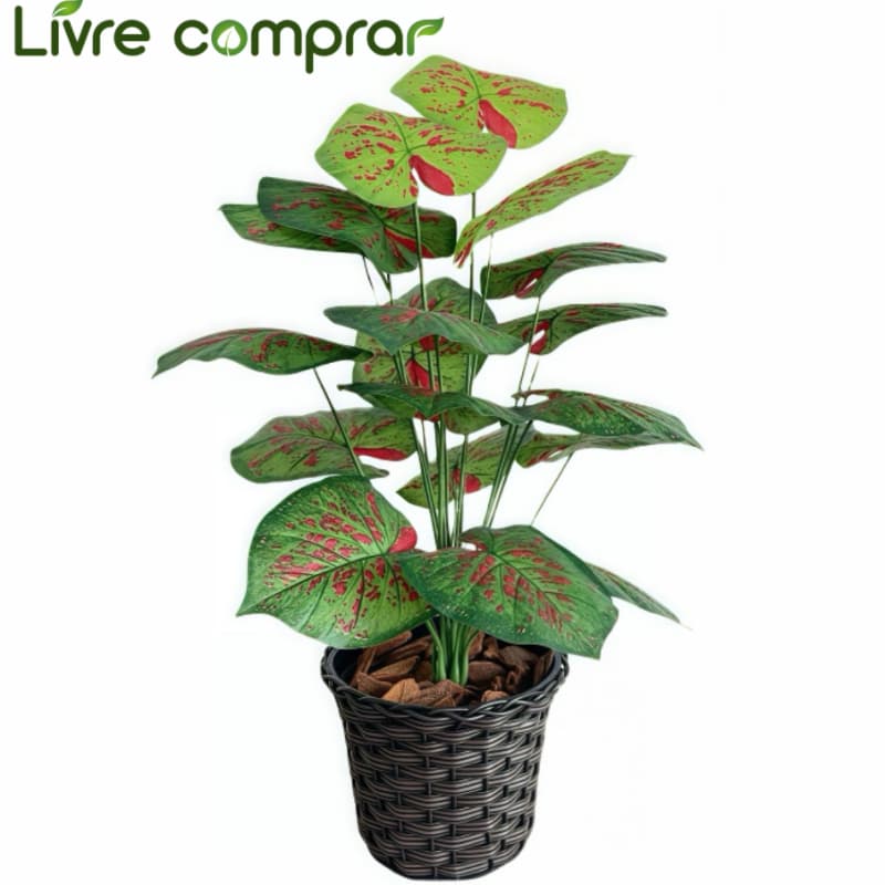 Árvore artificial para decoração de casa com 18 folhas 70 cm