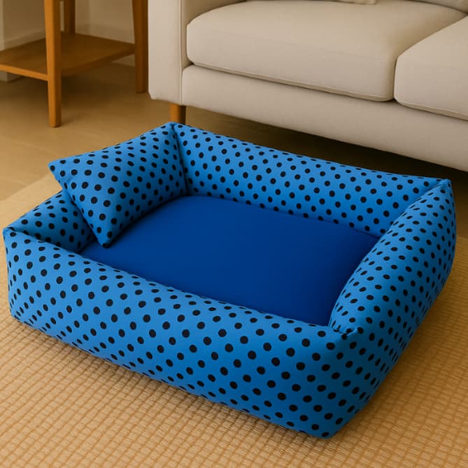 Cama Luxo Pet pra cachorro e gato De Fibra Tamanho P ao G brinde travesseiro