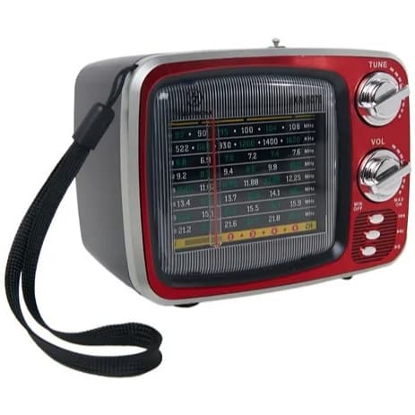 📻 Rádio Retrô Portátil KA-8078 Kapbom / Altomex AM/FM/SW com USB, SD, AUX e Bateria Recarregável