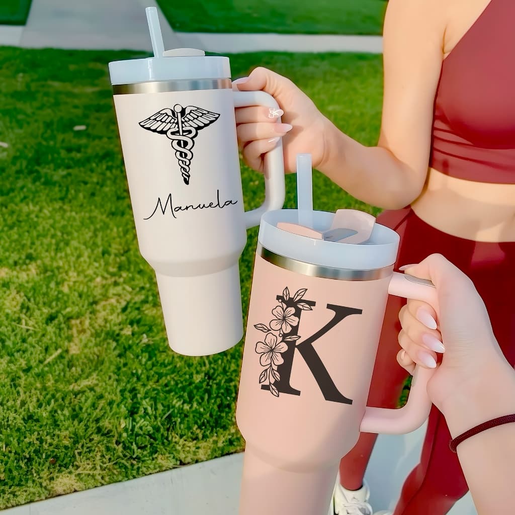 Copo Garrafa Térmica 1200ml Personalizada Garrafa de água Inox com Canudo