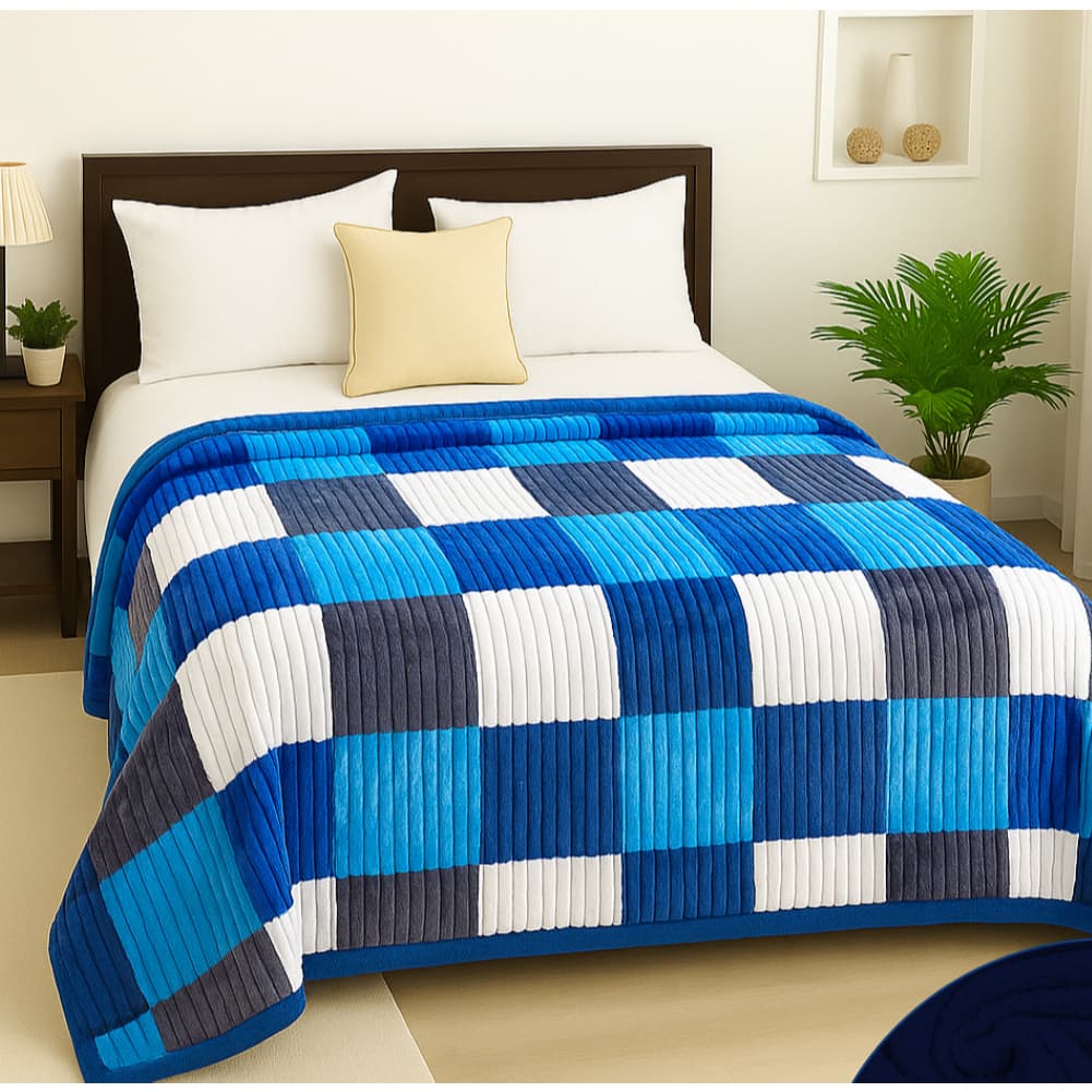 Coberta Casal Grossa 2.20x1.80 Inverno Cobertor Fofinho  Manta Sherpa Colorida