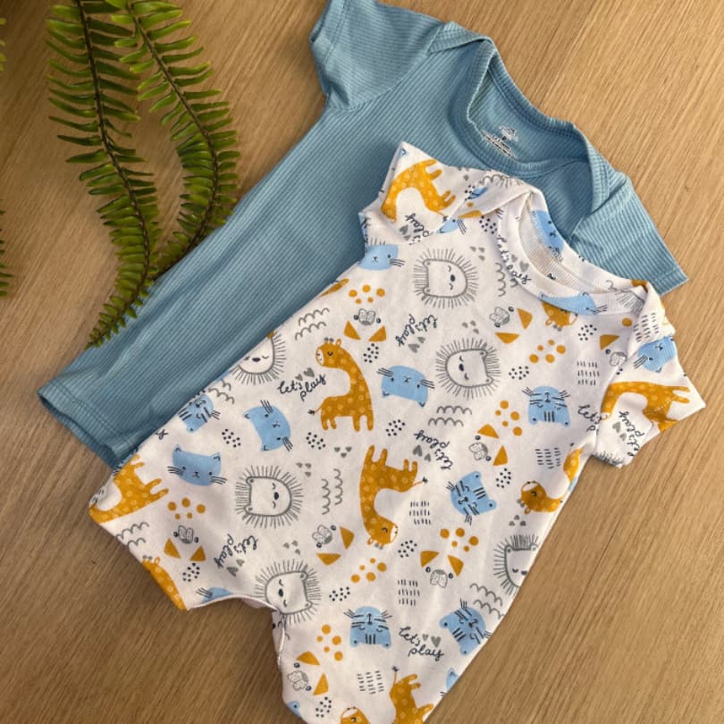 Romper Infantil Liso e Estampado Menino Menina Algodão Conforto Qualidade Diária