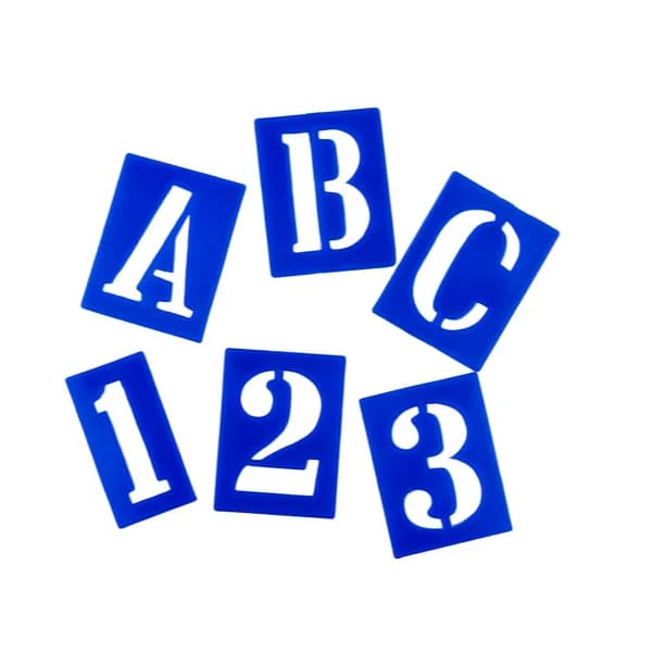 Regua de Letras e Números Molde Vazado - Cartazes - 36 Peças