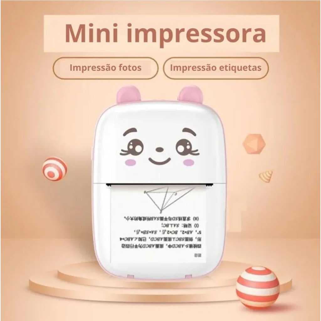 Mini Impressora Portátil Bluetooth Átomo - Imprima em Qualquer Lugar