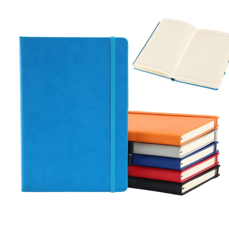 KIT 1/3/5 Unidades Caderneta Anotação A5 21x14 Cm Couro Sintético 21x14 Cm Com Pauta