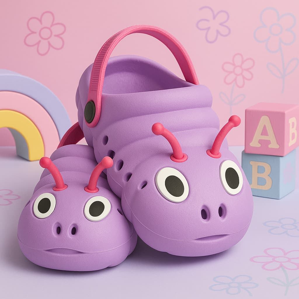 Chinelo Infantil Feminino Centopeia Confortável Leve Divertido Escolar Moda