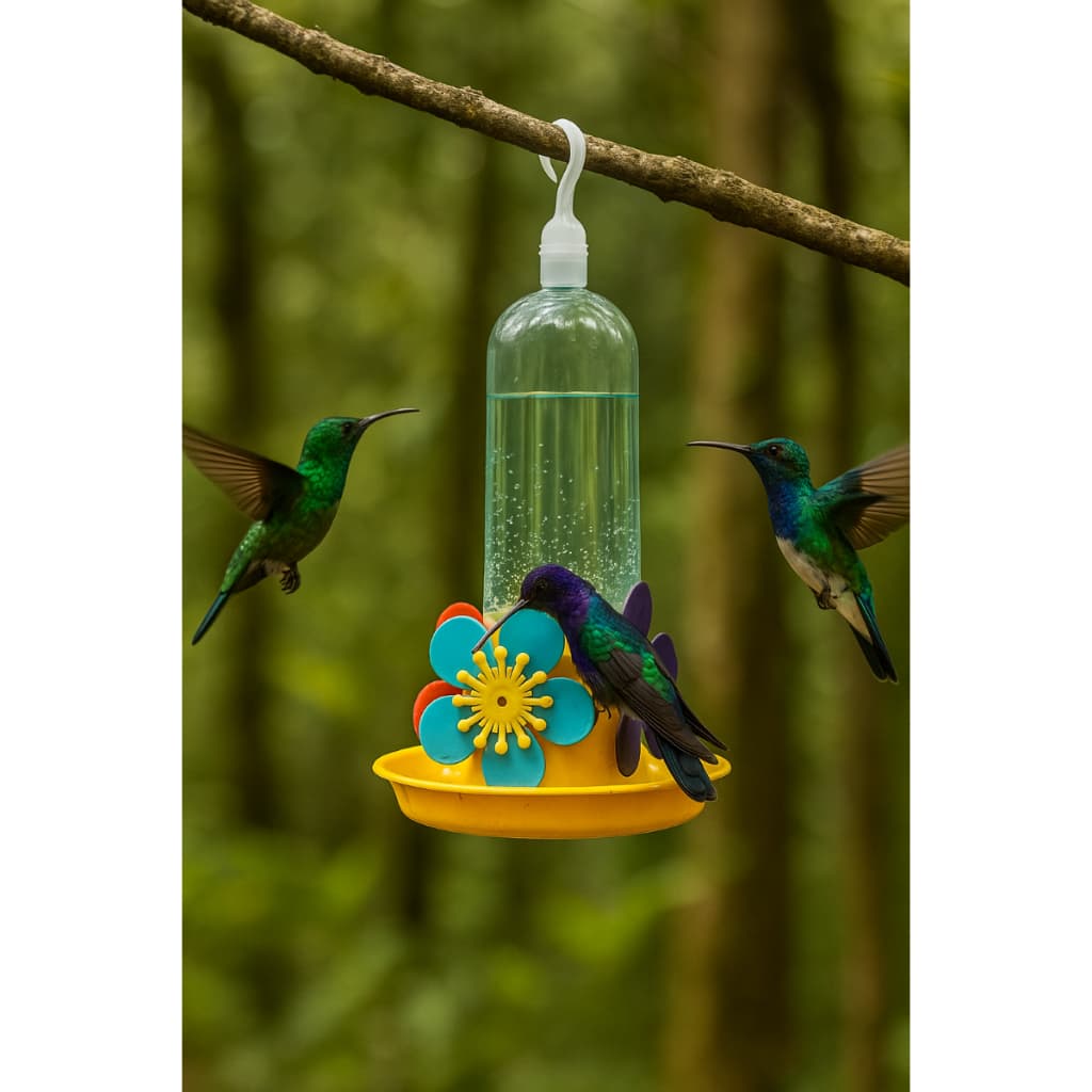 Bebedouro Para Beija Flor Mini Acrilico Base Anti Formiga 100 ml