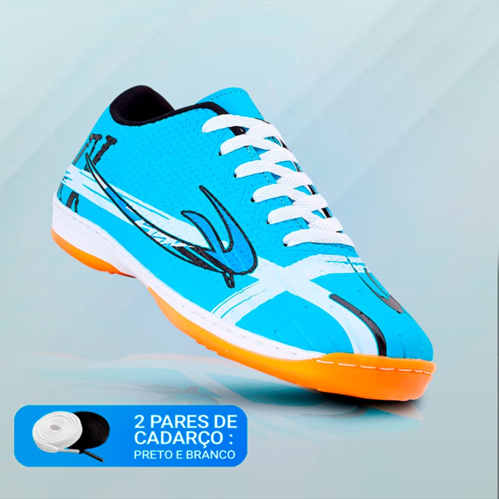 Chuteira de Futebol Masculina Ciano Futsal Quadra Salão e Campo com Solado Costurado e Envio Rápido