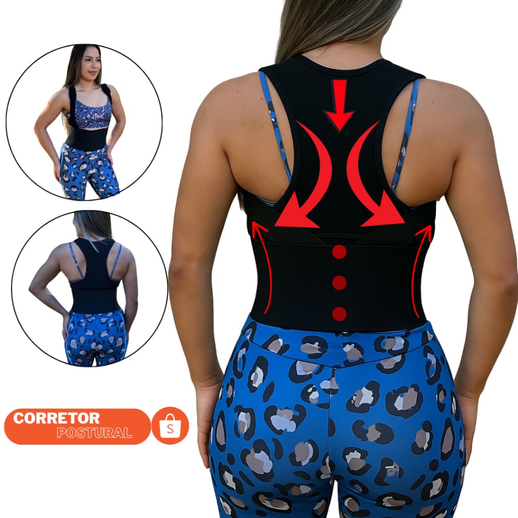 Corretor postura colete para coluna INFRA VERMELHO - ENVIO IMEDIATO