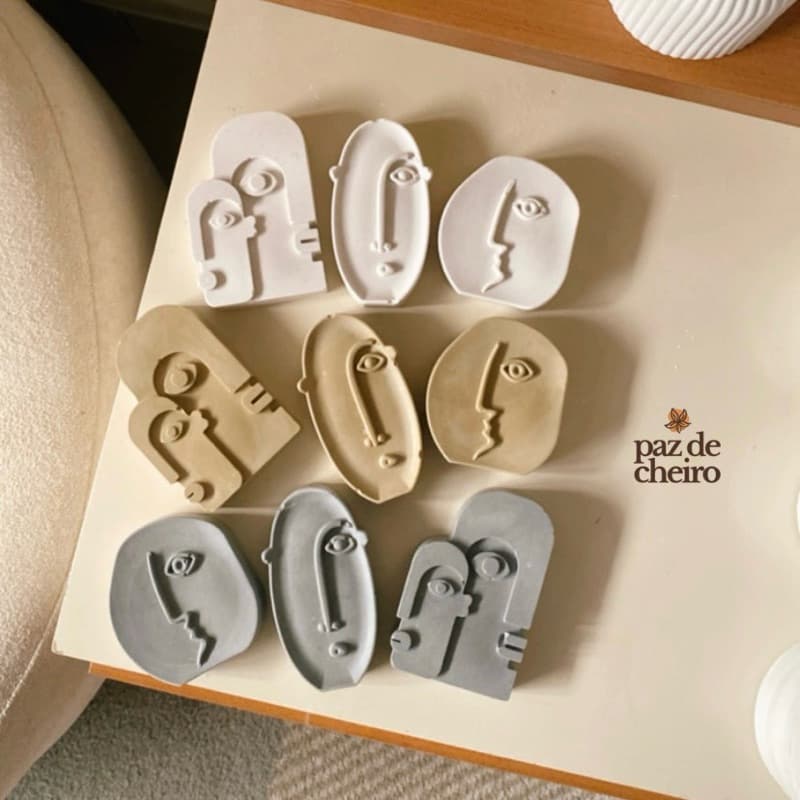 Kit TRIO Boho: 3 Mini Estátuas Estilo Nórdico | Produto Artesanal.