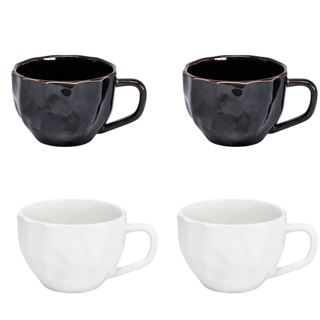 Kit Xícara Prisma Porcelana Jogo Com 4 Peças Londres Café Chá Chocolate Premium 200 ML