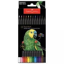 Lápis de Cor Supersoft 12 Cores Vivas 210710 FABER-CASTELL