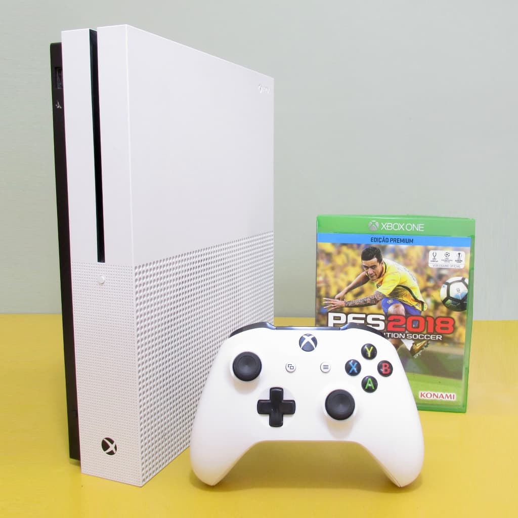 Xbox One S 500GB Original Completo com Nota Fiscal e Garantia de Loja. Console Videogame Original
