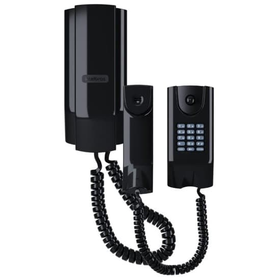 Telefone Interfone TDMI 300 Preto Intelbras para condomínios e apartamentos