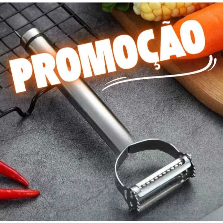 Descascador INOX Legumes Frutas Dupla Lâmina Móvel 2 Em 1/Descascador De Legumes Verduras Frutas Promoção
