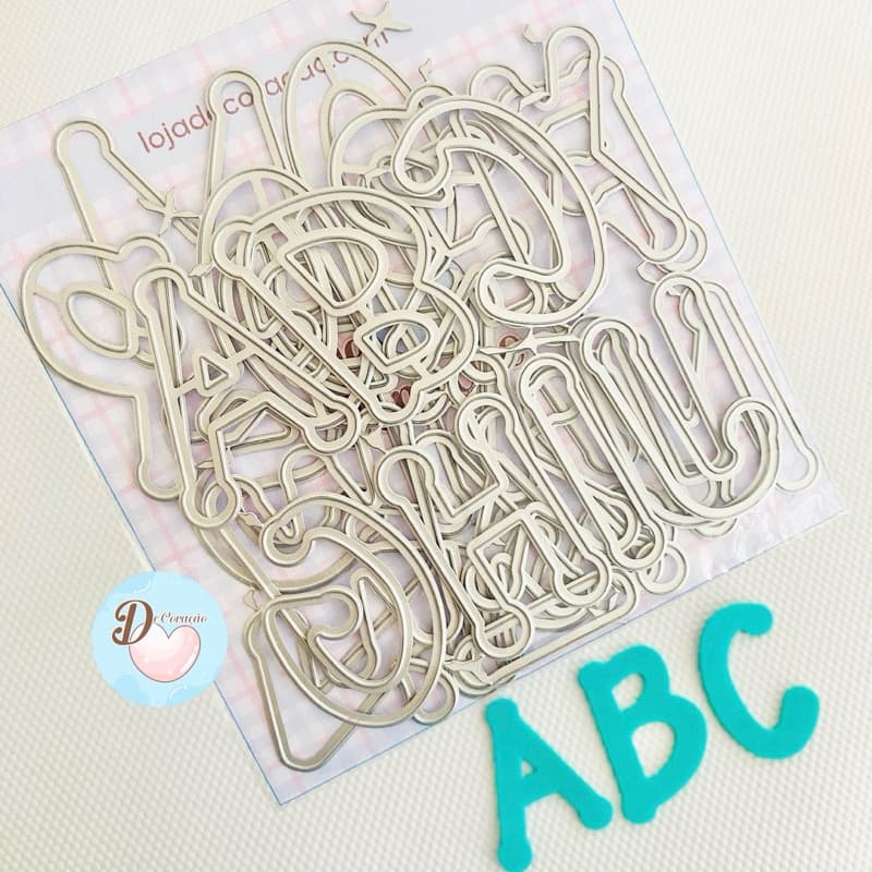 Faca de Corte Embossing - Alfabeto 5cm para Scrapbooking, EVA, Feltro e Artesanato