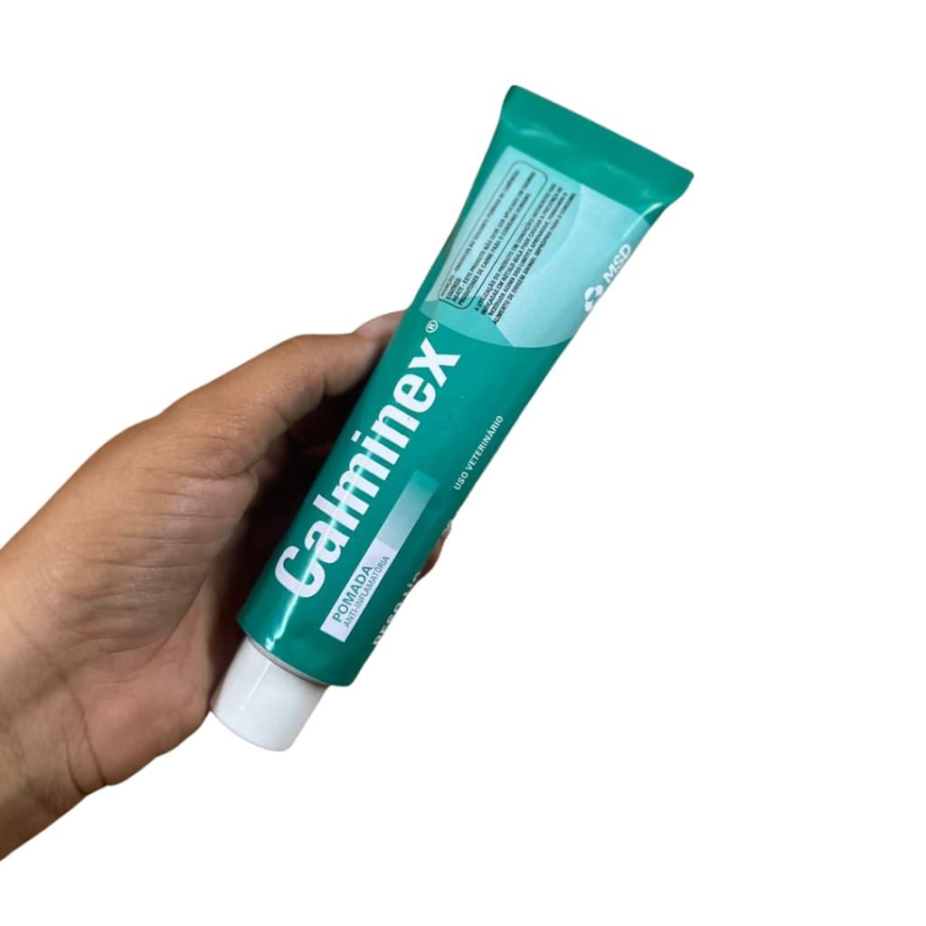 Calminex 100g Pomada Anti-inflamatoria Uso Veterinário - Dores Musculares, pancadas, ligamentos MSD.
