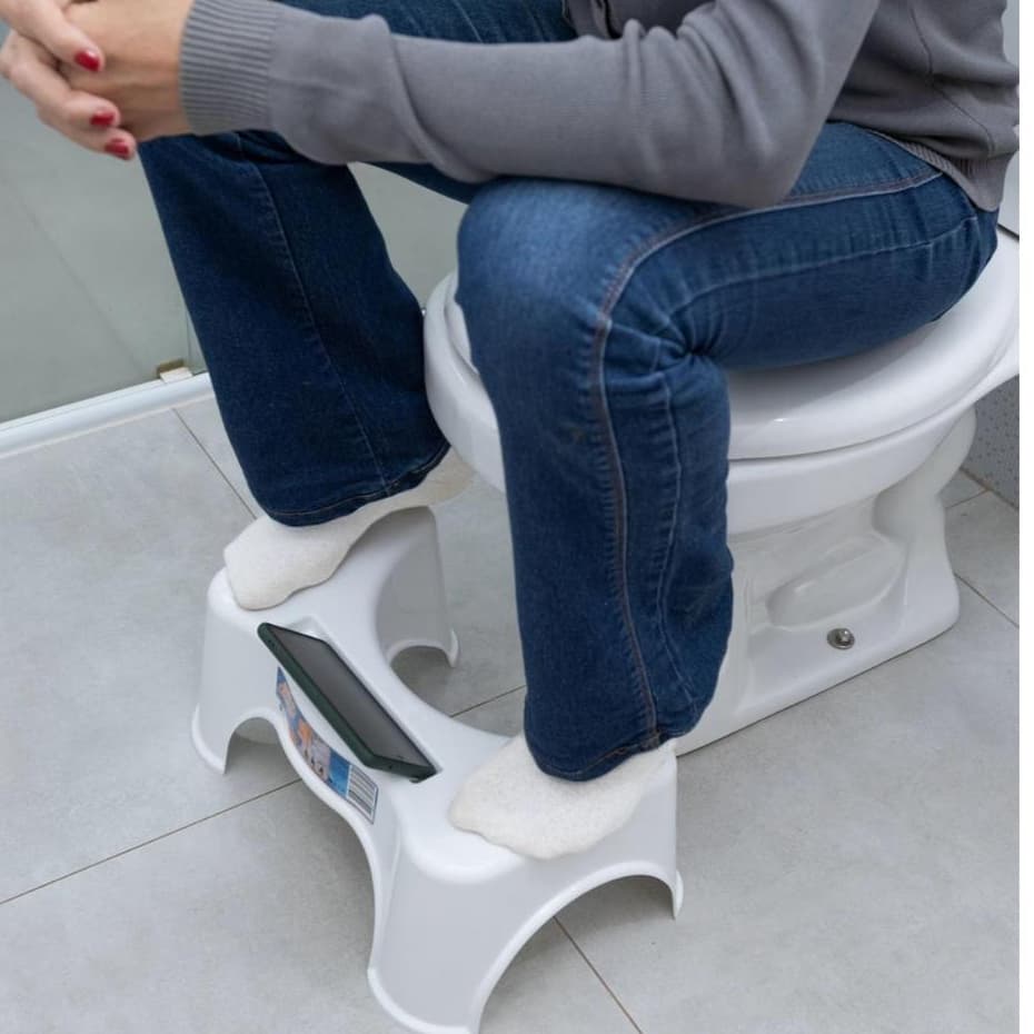 Banco de Apoio Para os Pés Banquinho de Cócoras Vaso Sanitário Multiuso