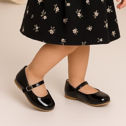 Sapatilha Infantil Menina Lisa Verniz Sapato Infantil Boneca Feminina Sapatinho Daminha Fivela