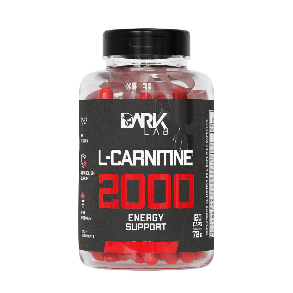 L Carnitina 2000mg Energy Support 120 Cápsulas Dark Lab - L-Carnitine 2000