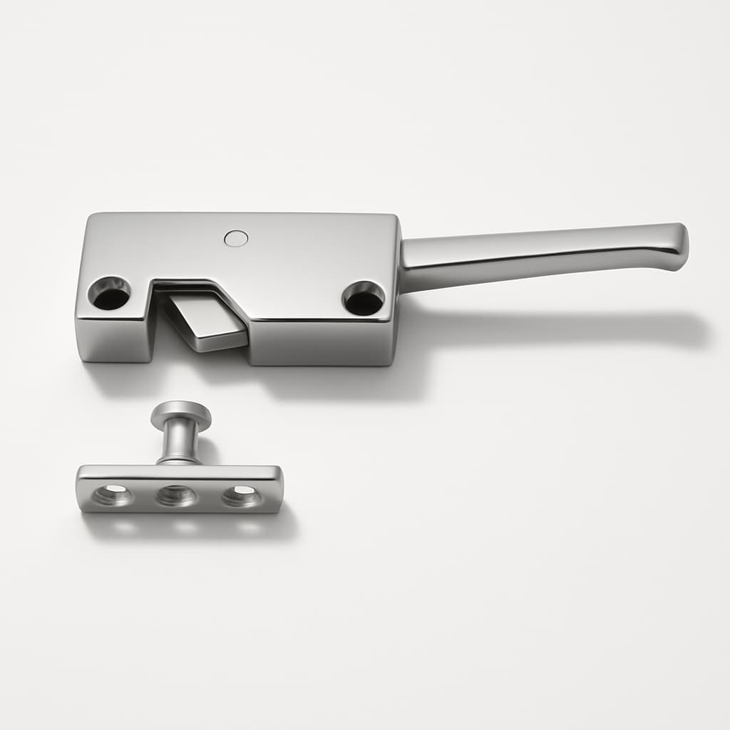 Trinco N6 C/castanha Cromado Para Balcão Frigorífico/freezer