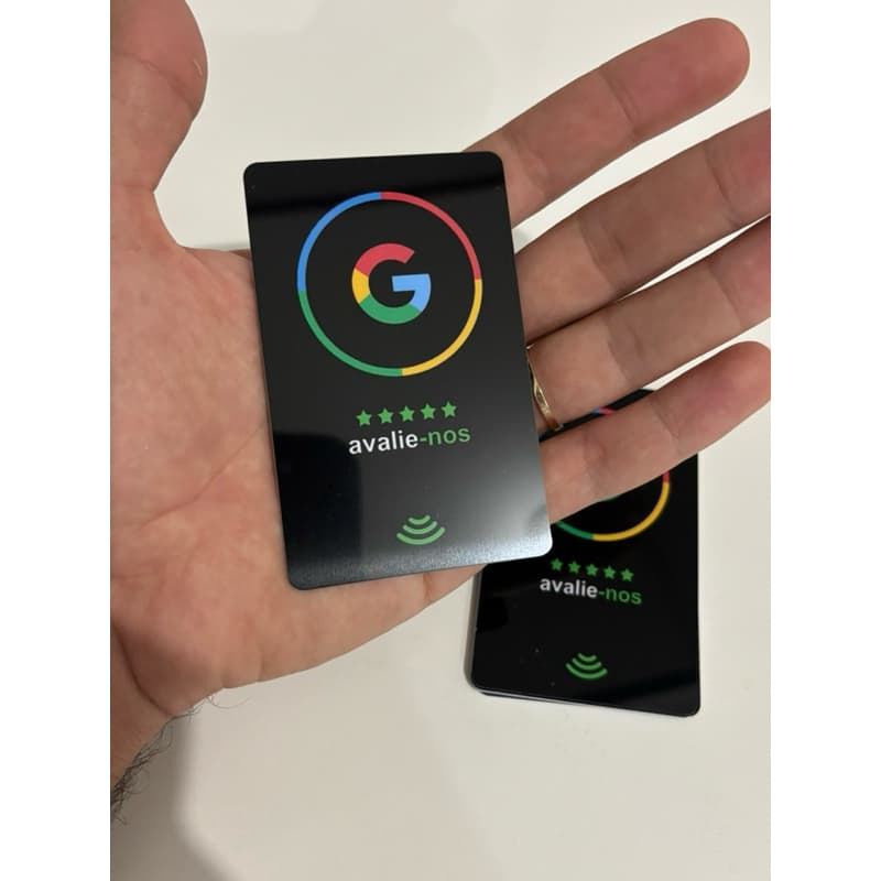 Cartão de Avaliação Google com Chip NFC - Configuração Rápida no Google Meu Negócio