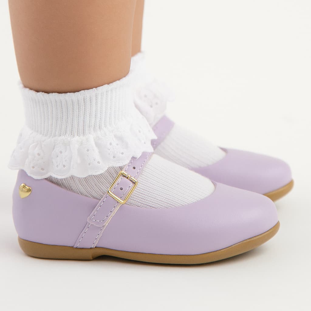 sapatinho infantil sapatilha menina lilás uso casual e diário do 20 ao 27