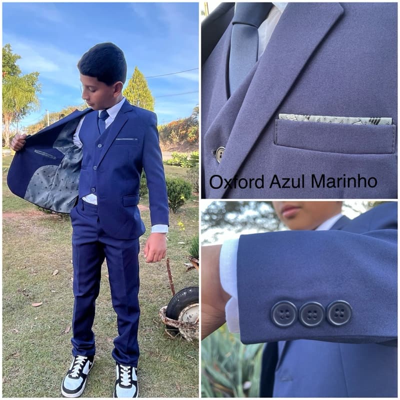 Terno Infantil Oxford Marinho