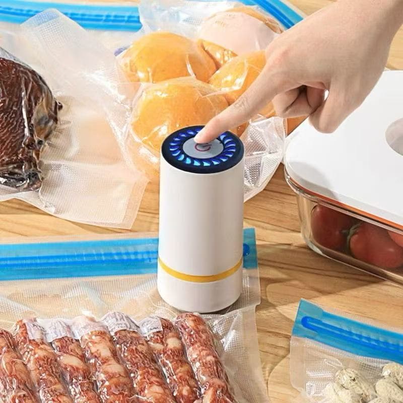 Mini Máquina Bomba De Ar Elétrica Portátil Com Sucção A USB/Preservação De Alimentos/Compressão