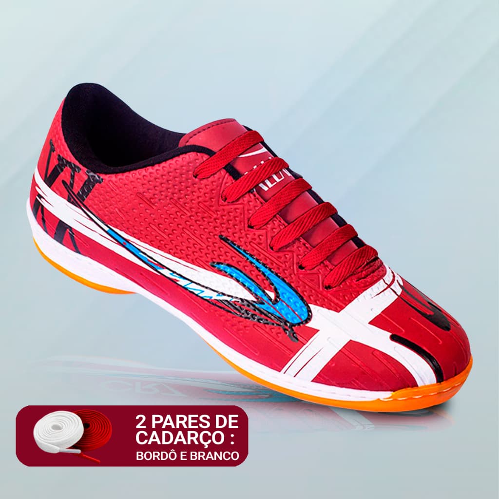 Chuteira Masculina de Futsal Ideal para Quadra e Campo com Excelente Acabamento Envio Imediato