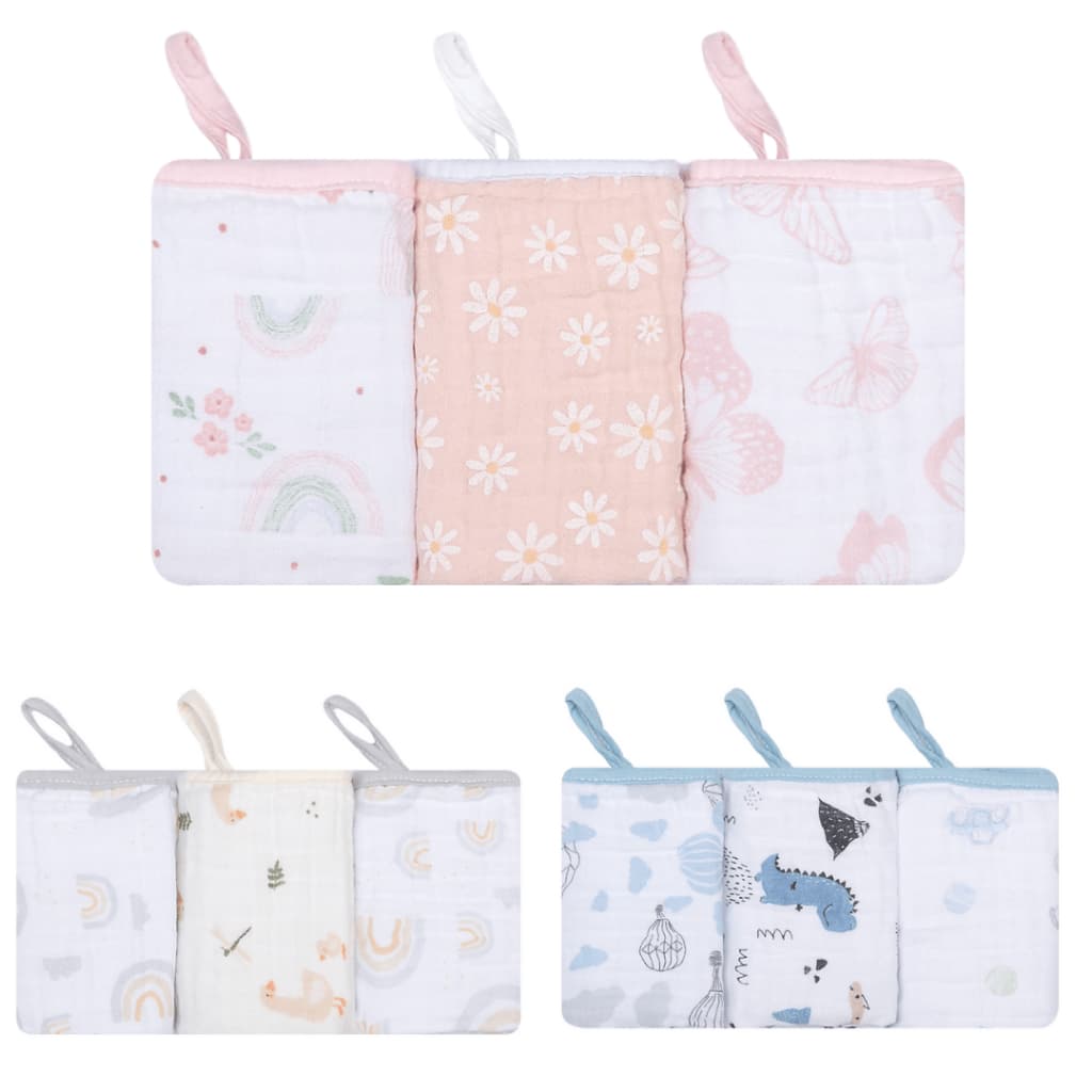 PANINHO DE BOCA SOFT 40X 40Cm  KIT C/03 Un COM PRENDEDOR DE CHUPETA PARA BEBÊ- BABETE - PAPI