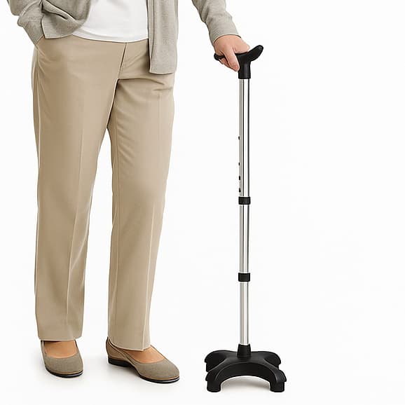 Bengala Bastão Idoso Ortopédico 4 Apoios Regulável - Alumínio Premium - Até 120kg - Take Care