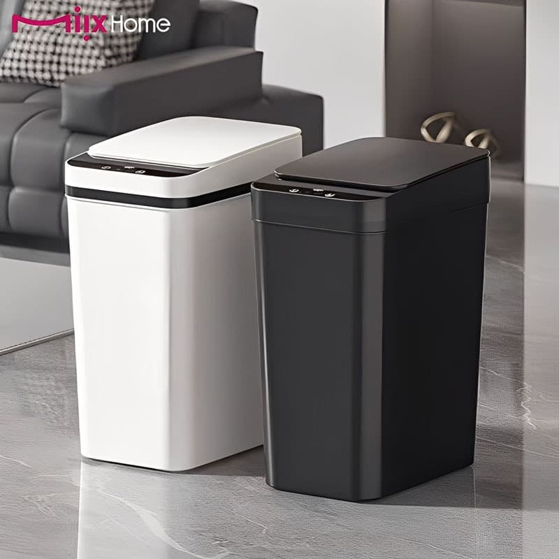 Lixeira Automática Inteligente com Sensor, Fácil de Abrir, Lixeira Doméstica de Toque, 13 Litros